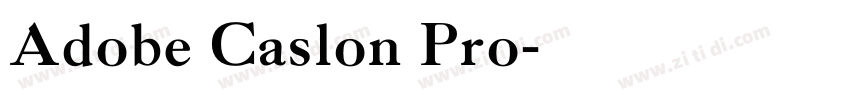 Adobe Caslon Pro字体转换